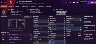 Doku играет с 2020 в стад ренн (ренн). Football Manager 2021 Jeremy Doku Fm21 Fm Blog