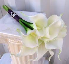 Calla Lily Wedding Bouquet White Plum Calla Lily Bouquet Wedding Lily Bouquet Wedding White Calla Lily Bouquet