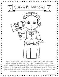 Susan B Anthony Biography Coloring Page Craft Or Poster Women S Rights In 2020 Women In History Susan B Anthony Womens History Month