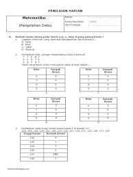 Maybe you would like to learn more about one of these? Penilaian Harian Matematika Kelas 4 Semester 2 Pengolahan Data Pdf
