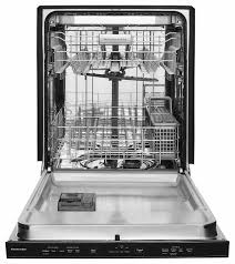 With this black stainless steel kitchenaid dishwasher from rc willey, you can keep up with the tools you use from prep to table with three racks of versatile loading possibilities and complete wash coverage. Kdpe234gbs Kitchenaid 46 Dba Dishwasher With Third Level Rack And Printshield Finish Pocket Handle Black Stainless Steel With Printshield Finish Black Stainless Steel With Printshield Tm Finish Manuel Joseph Appliance Center