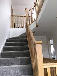 This Is A Pine Stairs With Oak Handrails Oak Chamfer Spindles And Oak Chamfer Newel Posts Oak Stairs Staircase Design Stairs Makeover