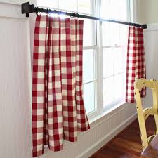 Colorful fabric for diy kitchen curtains. 14 Diy No Sew Curtain Tutorials