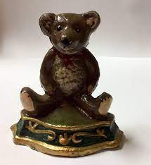Sold by dreamway trading, llc. Vintage Antique Cast Iron Hand Painted Teddy Bear Door Stop Antique Cast Iron Dog Door Cat Doorstop