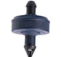 Netafim Self Piercing Pressure Compensating Emitters with Internal Check  Valve, Black, 1.0 GPH - Pack of 25 (SPCV10-25) - 1.0 GPH - Pack of 25
