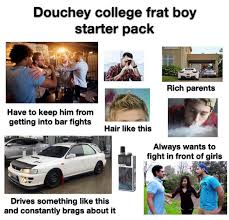 Douchey College Frat Boy Starter Pack R Starterpacks Starter Packs Know Your Meme