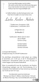 Lieske Keulen Habets 02 11 2019 Overlijdensbericht En Condoleances Mensenlinq Nl Condoleances Keulen Gecondoleerd