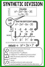 Synthetic Division In Algebra 2 College Algebra School Algebra Teaching Algebra