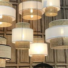 Tissus classé aux normes nf. Abat Jour En Rotin Naturel Canne Blanc Scandimag Deco