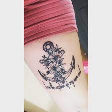 Floral Anchor Tattoo Quote Anchor Tattoos For Women Inspiration Spine Tattoos For Women Anchor Tattoos For Women