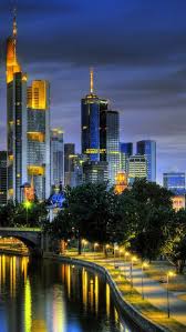 Frankfurt At Night Germany Europe Travel Vacation City Frankfurt Germany See More Wonders Of The World Places Around The World Beautiful Places