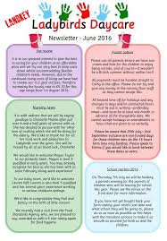 Past Newsletters Ladybirds Daycare Barnstaple Devon Preschool Newsletter Child Development Center Learning Stories