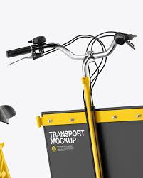 Download Cargo Bike Mockup Back Righthalf Side View In Vehicle Mockups On Yellow Images Object Mockups
