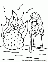 Moses and burning bush coloring pages are a fun way for kids of all ages to develop creativity, focus, motor skills and color recognition. Moses And Burning Bush Coloring Page Coloring Home