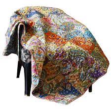 Hallmark red & white tweed woven knit 100 cotton throw blanket 50 x 60. Throw Blanket Multicolor Patchwork Quilt Indian Throws Couch Sofa Throw Vintage Indian Reversible Super Soft And Warm Blankets Living Room Decorative For Sofa And Couch 130x170 Cm Buy Online In