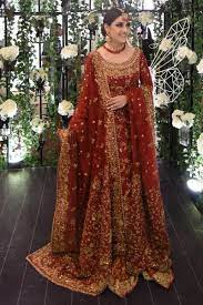 Ansab Jahangir Women S Clothing Designer Elaheh Red Bridal Dress Indian Bridal Outfits Bridal Dresses Pakistan