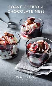Roast Cherry Chocolate Mess Desserts Waitrose Food Delicious Desserts