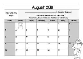 2019 2020 Monthly Class Dojo Clip Chart Behavior Calendar