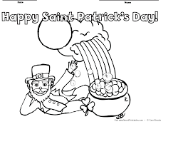 Download free printable coloring pages worksheet. St Patrick S Day Coloring Page