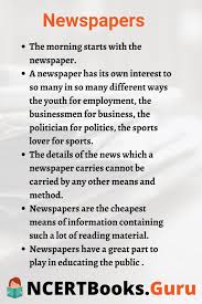 Importance Of Newspapers Essay For Students In English 500 Words