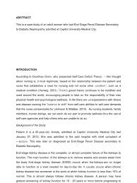 Disorders related to renal impairment. Esrd Secondary To Diabetic Nephropathy Case Study Docx Hemodialysis Kidney