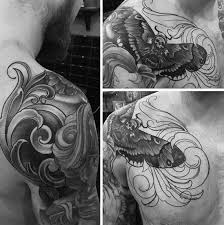 Filigree baroque temporary tattoo sticker. 90 Filigree Tattoos For Men Ornamental Ink Design Ideas