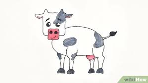 Outline the whole cow by a softer pencil line as you see on this picture. 4 Ways To Draw A Cow Wikihow
