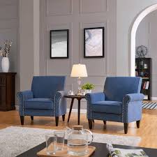 Monroe Fabric Club Chair 2 Pack In 2020 Club Chairs Living Room Blue Walls Living Room Blue Wall Decor Living Room