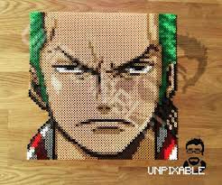 zoro roronoa one piece hama beads by unpixable arte pixel arte de anime punto de cruz