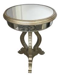 Display a vase of beautiful flowers or place a table lamp on this solano accent table to brighten any room in your home. Mirrored Accent Pedestal Table Chairish