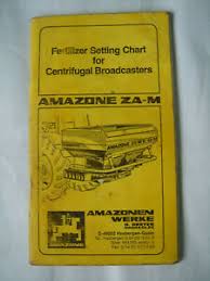Details About Amazone Za M Fertilizer Setting Chart For Centrifugal Broadcasters Book