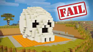 Minecraft Tutorial: How To Make A Skeleton House | Scary House | Survival  House | Skull - Fail - Youtube