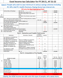 The calculator is made using simple excel formulas and functions. Excel Income Tax Calculator Fy 20 21 Ay 21 22 Which One Will Save More Tax New Income Tax Or Existing Income Tax Only 30 Second
