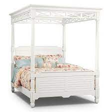 We have hand selected an inspired assortment of solid wood bedroom pieces in a range of styles; Magnolia White Canopy Bedroom King Bed Furniture Com 1 079 99 Canopy Bedroom Canopy Bedroom Sets Queen Canopy Bed Frame