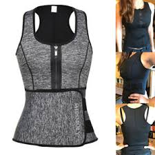 Details About Women Ladies Sauna Waist Trainer Vest For Weight Loss Slimming Tank Body Shaper