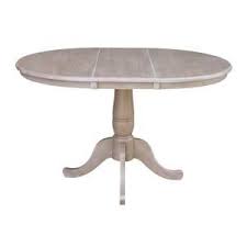 International Concepts 36 In X 48 In X 30 In H Gray Extension Laurel Pedestal Table K09 36rxt The Home Depot Dining Table Extension Dining Table Solid Wood Dining Table