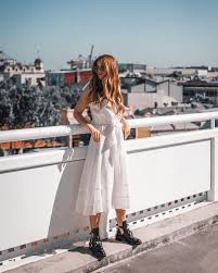 Kiara King Outfits Travel On Instagram The Uniform Pretty Dresses And Chunky Boots All About This Keepsakethelabel Dress With My Balenciagashoes