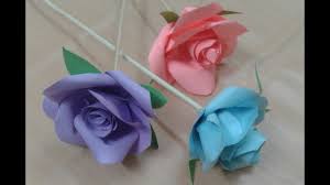 طريقة سهلة لصنع وردة بالورق عمل وردة من الورق اشغال يدوية Youtube