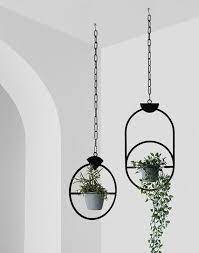 Black Plant Hanger Black Hanging Decor Bohemian Home Decor Metal Home Decor Scandinavian Decor House Warming Gift Boho Hanging Planter Metal Plant Hangers Scandinavian Decor Hanging Decor