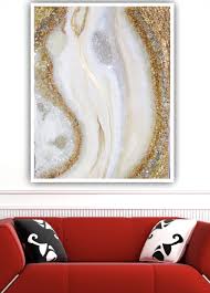 Colorberry uses sparkly resin to make geode wall art. Resin Geode Wall Art Pearl