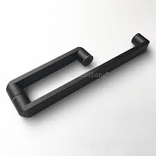 The original brass shower door handle, over time, cracked and broke. 1pcs Matte Black 304 Stainless Steel L Shape Shower Handle Bathroom Glass Door Handle Sliding Door Hardware Gf77 Door Handles Aliexpress