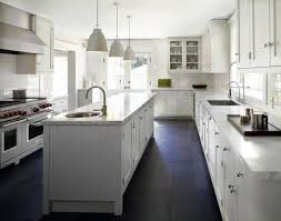 white kitchen, slate floor feed kitchens