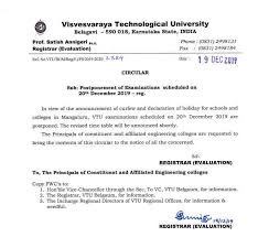 Bachelor's degree of minimum 3 years with 50% marks (45% marks for sc/ st. Vtu Exams Postponed