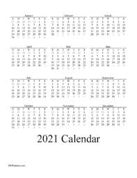 Microsoft word, excel, and pdf. Free Printable 2021 Yearly Calendar At A Glance 101 Backgrounds