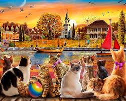 I love vermont christmas company puzzles! Vermont Christmas Company Dockside Cats Jigsaw Puzzle 1000 Piece Buy Online In Dominica At Dominica Desertcart Com Productid 135896072