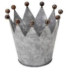 Decorative metal crown centerpiece embellished with rhinestones and faux pearls! Metal Crown Small 36622 Homeware Candle Holders Lanterns Gainsborough Giftware Ltd