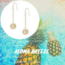 alomabreeze on instagram ｈowzit aloha alomabreeze ピアス no8 １４金ゴールドフィールドのシンプルフックのピアスベースに あずき型のコマが螺旋のように繋がれたチェーンの先に ピアス ゴールド チェーン