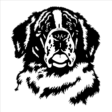 Black And White St Bernard Clipart St Bernard Dog Head Face Vinyl Wall Art Decal Sticker Ebay Vinyl Wall Art Decals St Bernard Dogs St Bernard