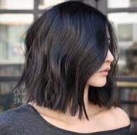 Hair Brunette Medium Straight Blunt Bob 55 Ideas Choppy Bob Hairstyles Bob Hairstyles Blunt Bob Brunette