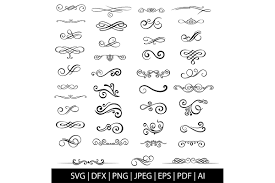 Flower ornament dividers hand drawn ornament divider of line and arrow vector a design decor of design elements decorations for postcard dividers. Flourish Text Divider Bundle Graphic By Meshaarts Creative Fabrica